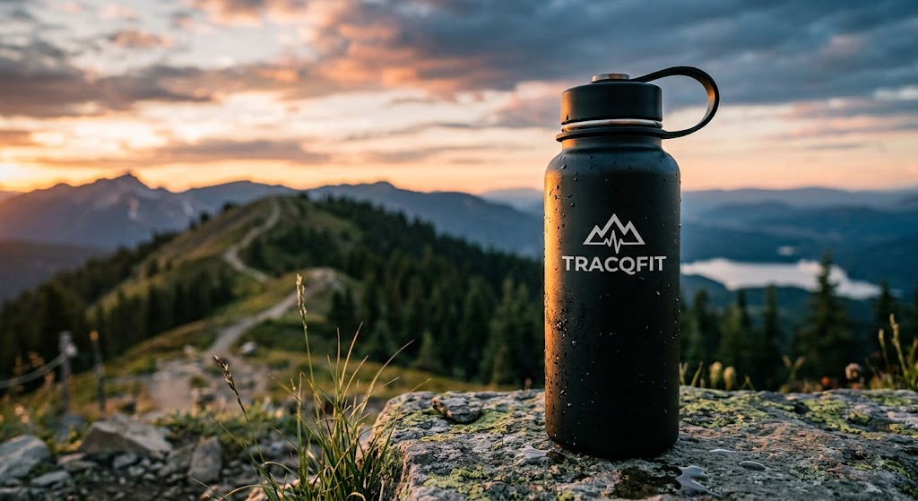 hero shot — glass of water or a reusable water bottle