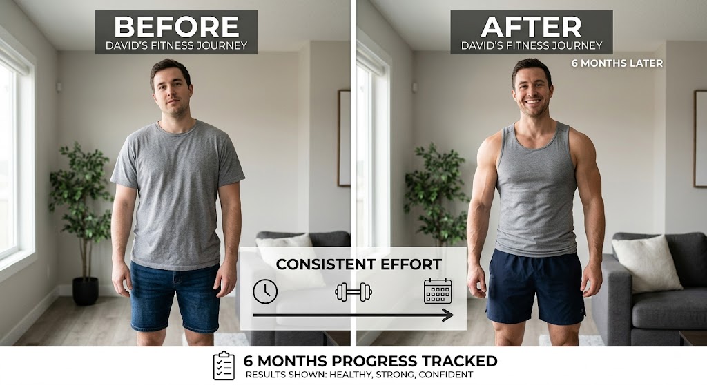 before/after style photo or a simple progress-tracking graphic
